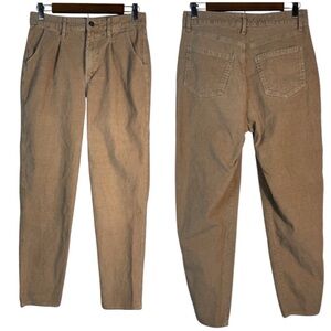 Hollister Corduroy Brown/Tan Ultra High Rise Mom Jeans Women’s Size 28